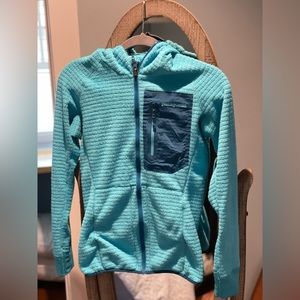 Womens Patagonia R1 reversible hooded fleece